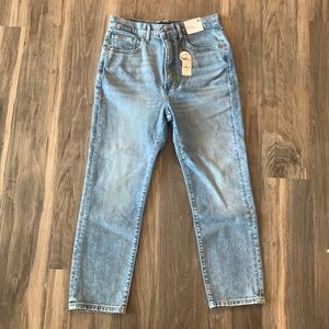 Express slim ankle super high rise jeans